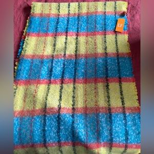 Bright plaid infinity scarf!